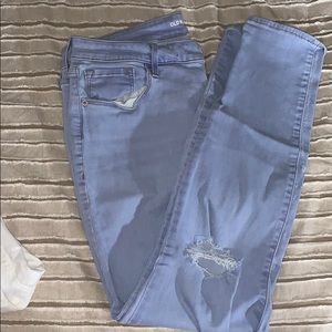 Sky blue wash jeans